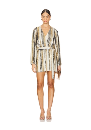 Show Me Your Mumu Wear Me Out Dress in Metallic Neutral. Size M. Also in XS.