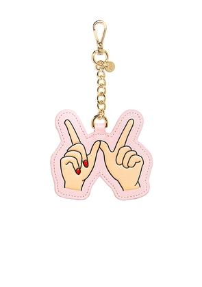 Stoney Clover Lane x Clueless W Bag Charm in Pink.