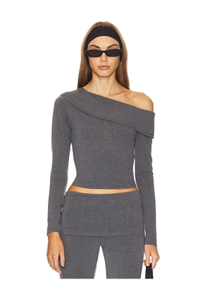 superdown Jordy Off Shoulder Top in Grey. Size L. Also in M.