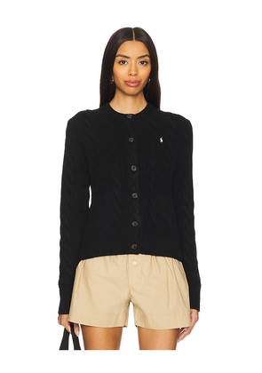Polo Ralph Lauren Cable-knit Wool-cashmere Cardiganin Polo Black in Black. Size L. Also in M, XS.