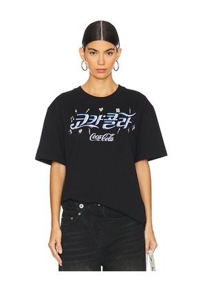 PRIVATE POLICY Silver Charm T-shirt in Black. Size S. Also in XS.