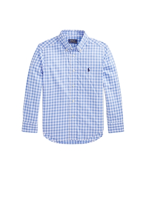 Polo Ralph Lauren Kids Long Sleeve Cotton Poplin Sport Shirt in Blue. Size 5. Also in 6.