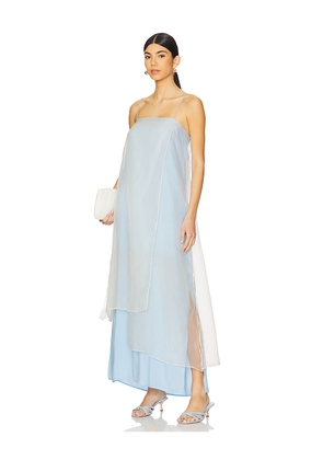 SWF Sheer Slip Maxi Dress in Baby Blue. Size L. Also in XS, S.