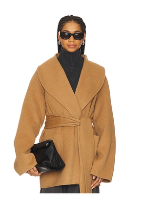 SEROYA Dulcetta Wool Coat in Brown. Size L. Also in XL.