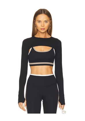 Splits59 Amelia Airweight Lite Shrug in Black. Size L. Also in XS, S, M, XL.