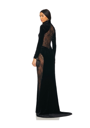 retrofete Amor Velvet Dress in Black. Size XL. Also in M.