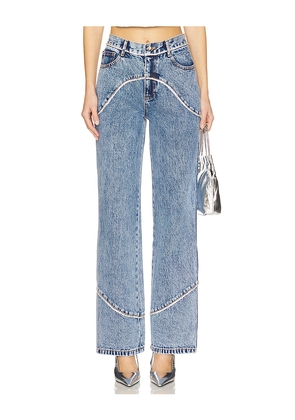 retrofete Izzie Jeans in Blue. Size 24. Also in 25, 26, 27, 29.