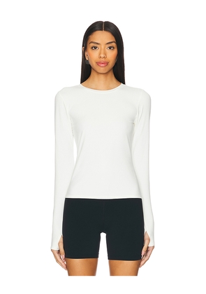 Splits59 Airweight Lite Long Sleeve Top in White. Size L. Also in XS, S, M, XL.