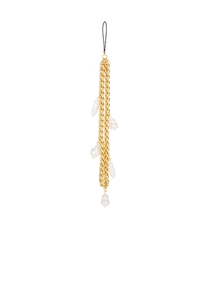 petit moments Alumieira Phone Charm in Metallic Gold.