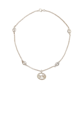 Two Jeys Icon Superstar Necklace in Metallic Silver.