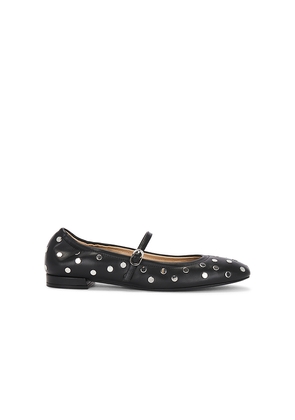 Stuart Weitzman Claris Stud Ballet Flat in Black. Size 8.5. Also in 9.