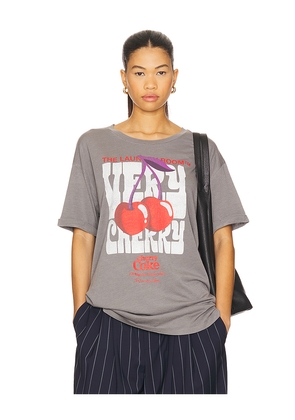 The Laundry Room Very Cherry Coke Oversized Tee in Grey. Size M. Also in S, XS.