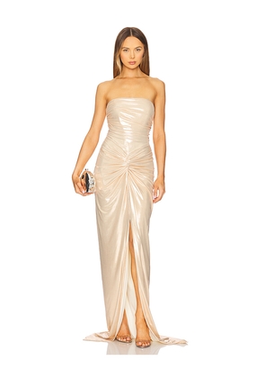 retrofete Maytal Dress in Metallic Gold. Size L. Also in XXS, XS, S, M, XL.