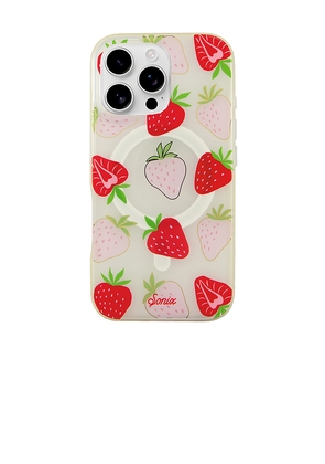 Sonix Iphone 16 Pro Case in Wild Strawberries in Cream.