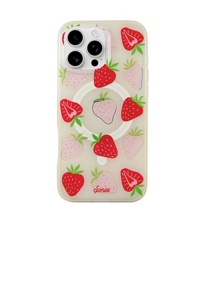 Sonix Iphone 16 Pro Max Case in Wild Strawberries in Cream.