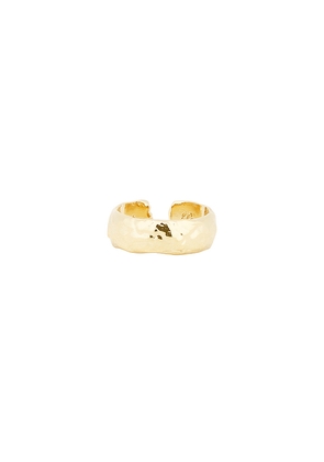 Two Jeys Open Ring in Metallic Gold. Size 18. Also in 22.
