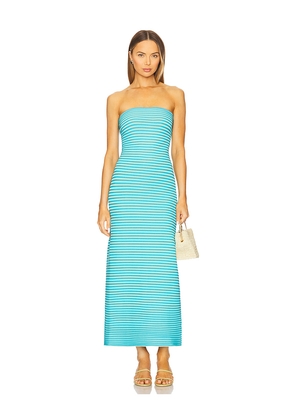 The Wolf Gang Sunmor Knit Maxi Dress in Teal. Size L. Also in M, XL.