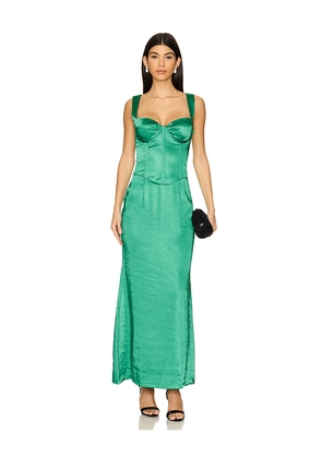 Runaway The Label Oura Maxi Dress in Green. Size L. Also in XS, S, M.