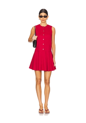 Theory Sleeveless Button Down Mini Dress in Red. Size L. Also in XL.