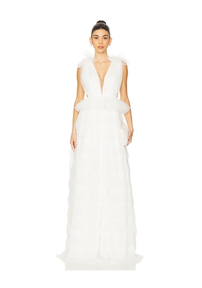 SAU LEE Sabrina Gown in White. Size 0. Also in 2, 4, 6, 10.