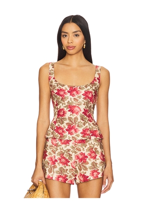 Posse Rosalie Top in Red. Size L. Also in S, XL.