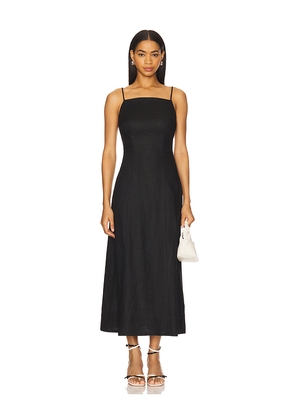 Tularosa Jaxi Midi Dress in Black. Size L. Also in XS, XXS, S, M, XL.