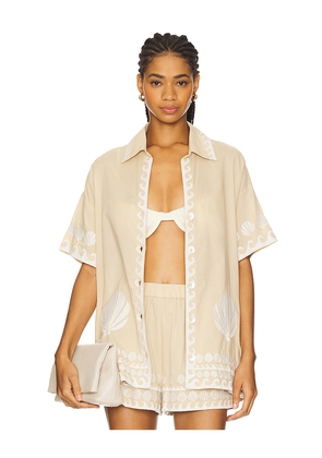 Show Me Your Mumu Parker Button Down in Beige. Size L. Also in XS.