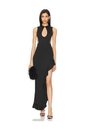 superdown Frany Backless Maxi Dress in Black. Size L. Also in S, M, XL.