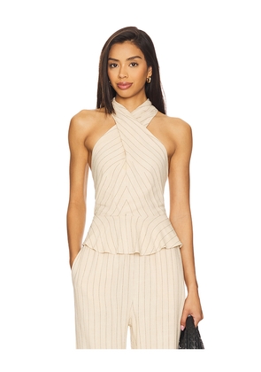 Steve Madden Kosta Top in Neutral. Size L. Also in S, XS, M, XL.