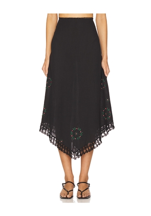 RIXO Imola Skirt Rose in Black. Size L. Also in M.