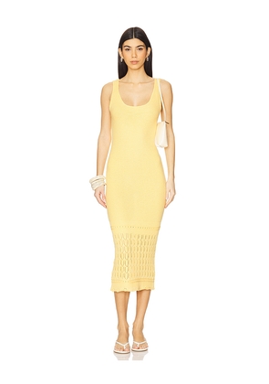 PEIXOTO Liv Knit Dress in Yellow. Size L. Also in M, S.