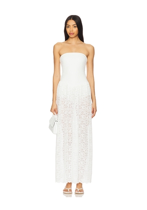 Show Me Your Mumu x REVOLVE Diana Drop Waist Dress in White. Size L. Also in XS, M, XL.