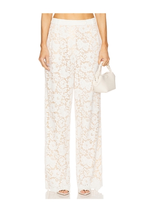 SANS FAFF Estelle Lace Pintuck Pants in White. Size M. Also in XS, S.