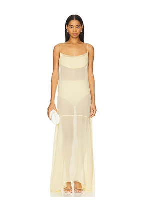 SWF Two Piece Sheer Slip in Lemon. Size L. Also in M.