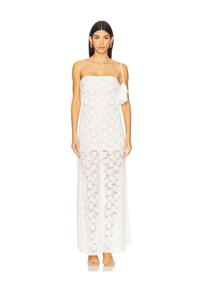 Runaway The Label Kinera Maxi Dress in White. Size L. Also in XS, S, M, XL.