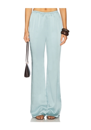 SEROYA Viva Satin Pants in Blue. Size M. Also in XXS, XS, S.