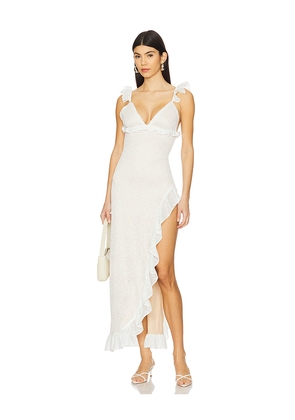 Runaway The Label Orlean Maxi Dress in White. Size L. Also in XS, S, M.