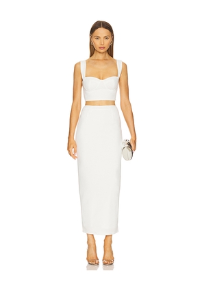 superdown Veneda Skirt Set in White. Size L. Also in XXS, XS, S, M, XL.