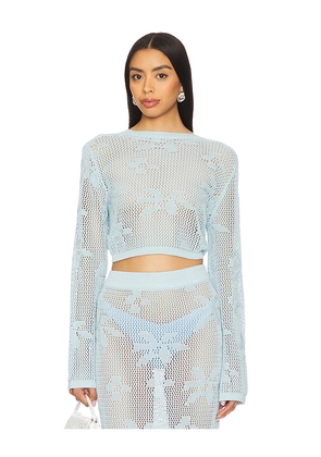 SNDYS Terra Reversible Top in Baby Blue. Size M. Also in XXS, XS, XL, XXL.