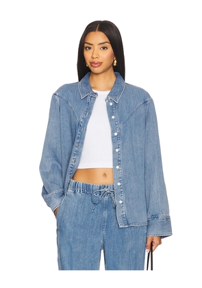 SAMSOE SAMSOE Samos Shirt in Blue. Size L. Also in XS, S, M, XL.