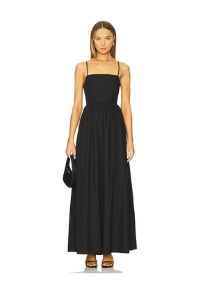 Susana Monaco Poplin Lace Up String Maxi Dress in Black. Size L. Also in XS, S, XL.