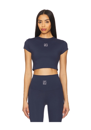 Port de Bras Crop Tee in Navy. Size XS. Also in XL.