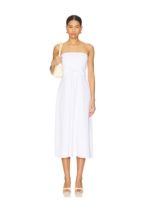 Susana Monaco Strapless Bow Midi Dress in White. Size L. Also in XS, M.