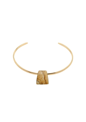 Ronny Kobo Bengali Necklace Cuff in Metallic Gold.