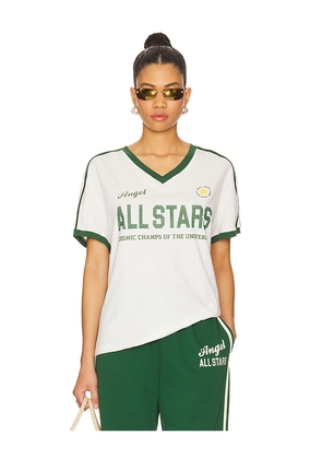 The Mayfair Group Angel All-Stars Fitted Tee in Cream. Size M/L. Also in S/M.