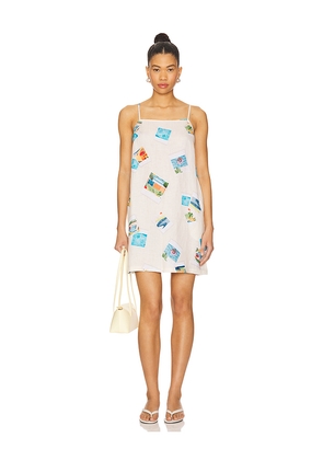 Seafolly Sunset Bandeau Mini Dress in Cream. Size L. Also in S, XS, M, XL.