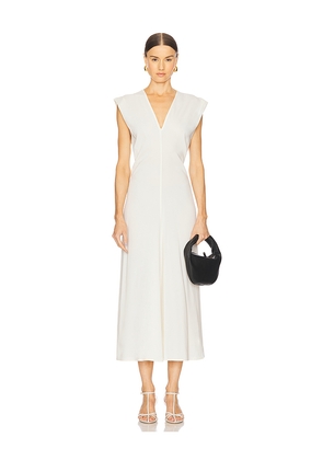 St. Agni Plunge Drape Dress in White. Size M. Also in S.