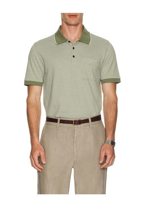 Theory Birdseye Polo in Green. Size M. Also in XXL/2X.