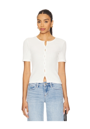 SAMSOE SAMSOE Sajuni Short Sleeve Cardigan in White. Size L. Also in M, S, XL, XS.