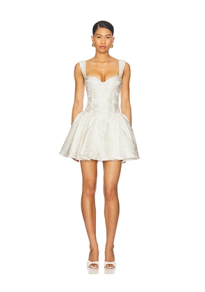 Runaway The Label Joelle Mini Dress in Ivory. Size L. Also in XS, S, M, XL, XXL.